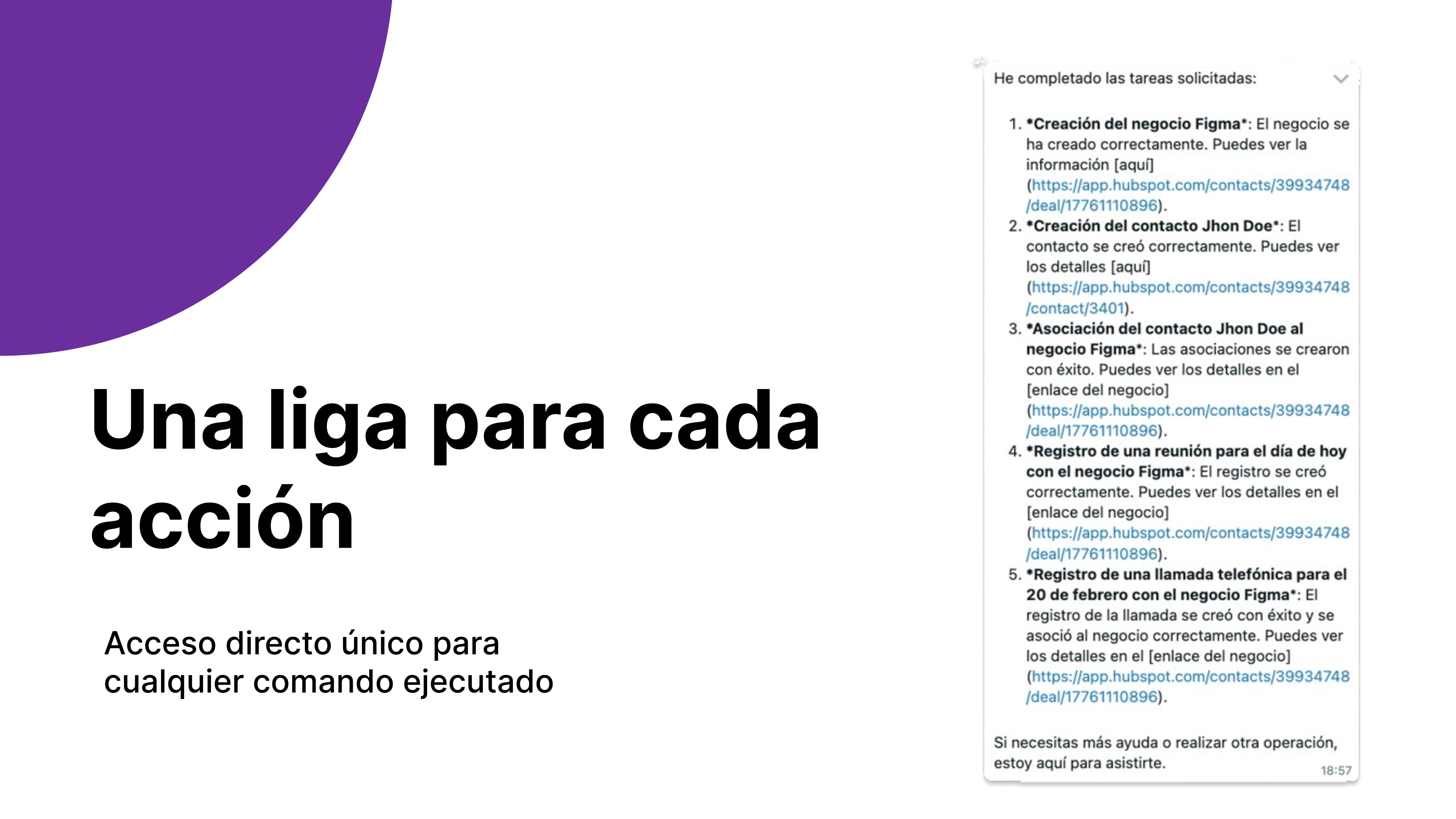 Una liga para cada acción